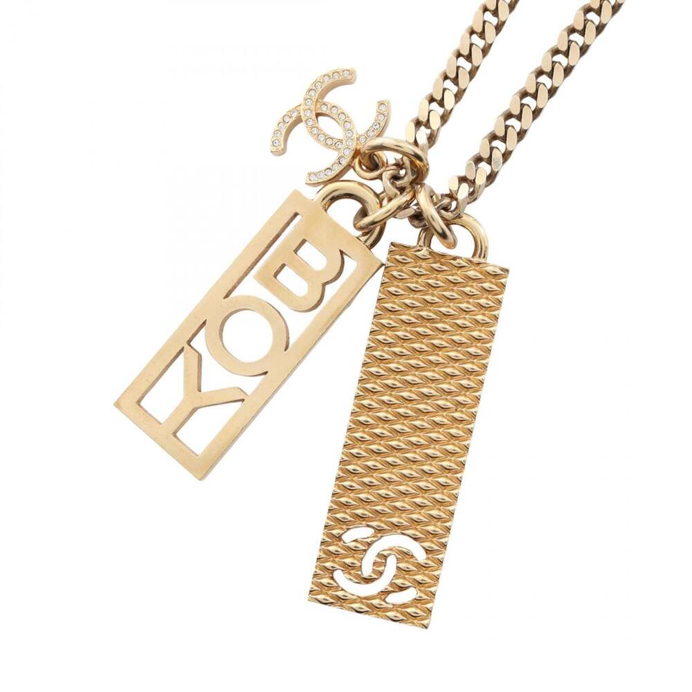 Chanel Cc Logo Pendant Necklace Metal #312591C16B
